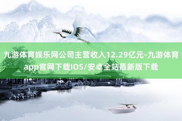 九游体育娱乐网公司主营收入12.29亿元-九游体育app官网下载IOS/安卓全站最新版下载